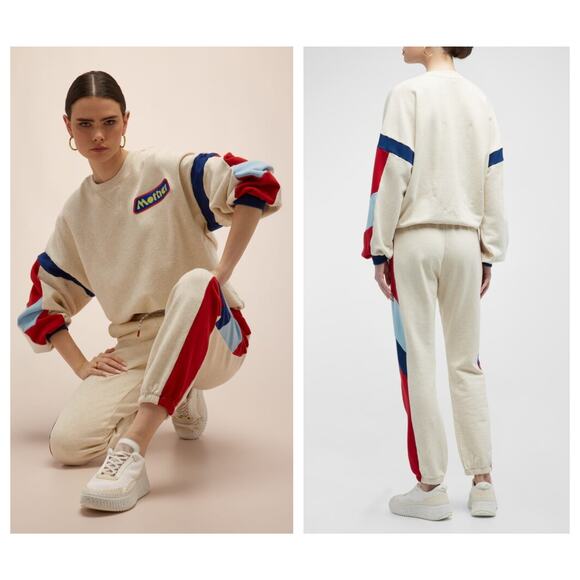 Mother The Loosen-Up Crop Embroidered Logo Sweatshirt Size Small - Picture 12 of 12